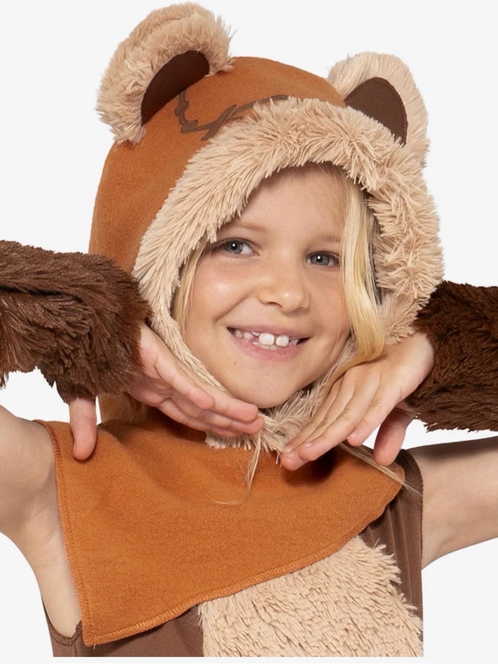NEW Child L (10-12) Star Wars EWOK Costume Jazwares Tutu Dress Hood Cuffs - Picture 5 of 7